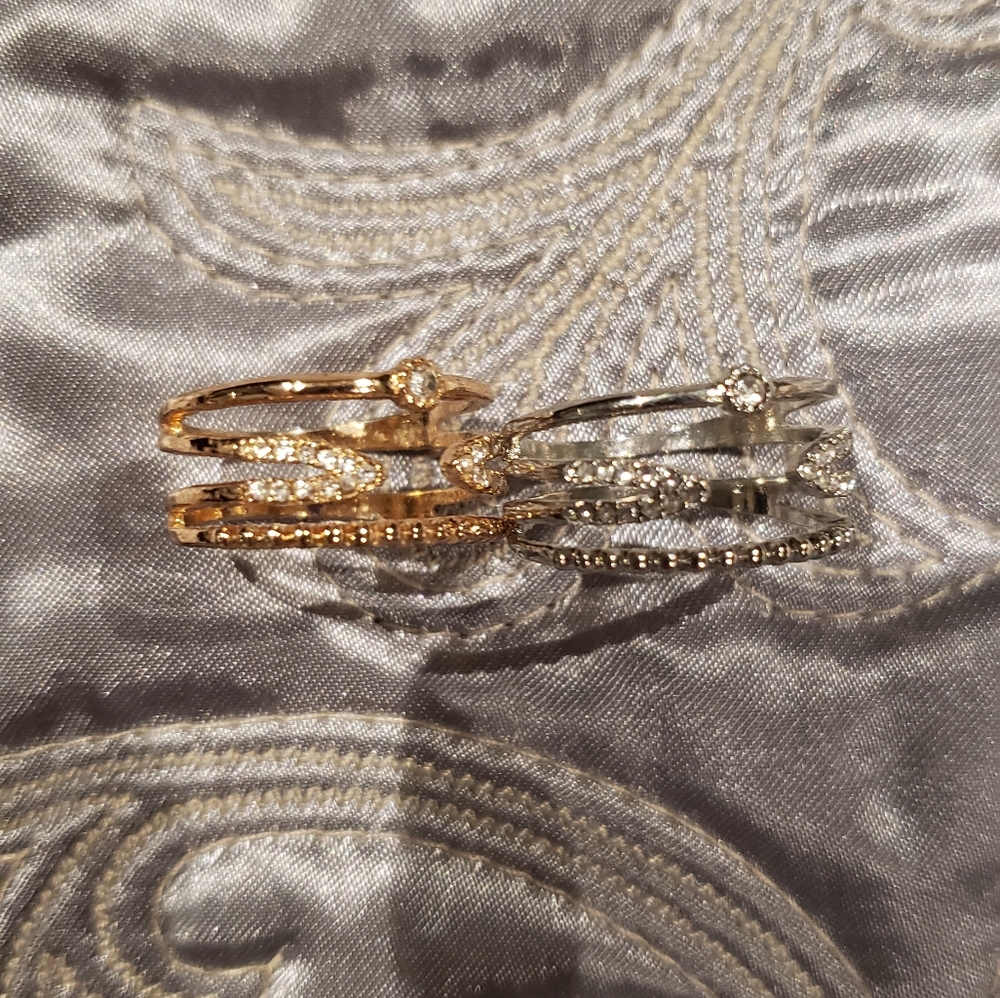 Gold and silver rings